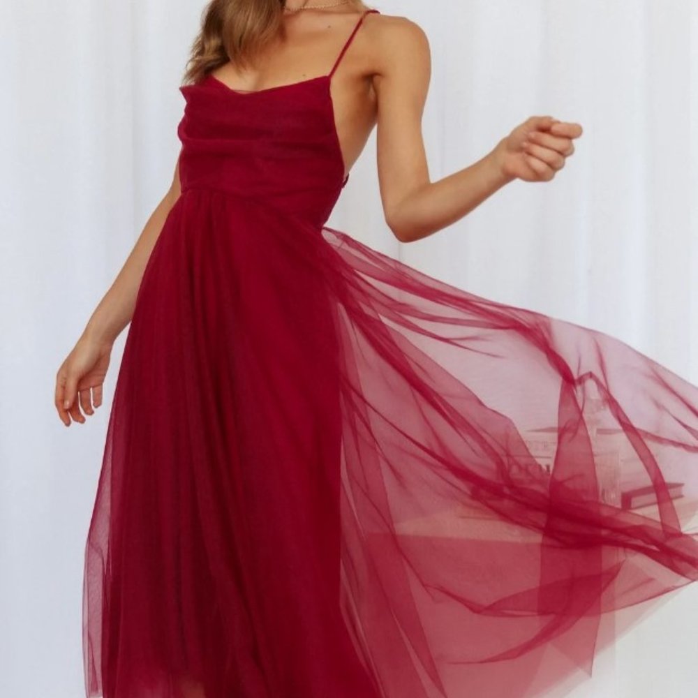 FAIRY VIBES MIDI DRESS WINE | Hello Molly | BRAND NEW WITH TAGS | Small